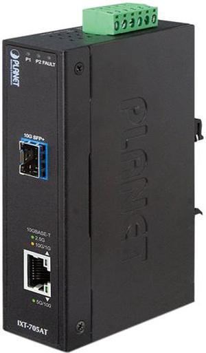 PLANET IXT-705AT Industrial 10G / 5G / 2.5G / 1G / 100M Copper to 10GBASE-X SFP+ Media Converter