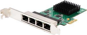 SYBA SI-PEX24042 4 Port Gigabit Ethernet PCI-e x1 Network Interface Card
