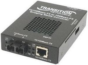 TRANSITION SBFTF1013-105-NA 10/100 Bridging 10/100Base-TX to 100Base-FX Media Converter