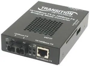 TRANSITION SBFTF1011-105-NA 10/100 Bridging 10/100Base-TX to 100Base-FX Media Converter TRANSITION SBFTF1011-105-NA 10/100 Bridging 10/100Base-TX to 100Base-FX Media Converter