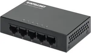 Intellinet 5-Port Gigabit Ethernet Switch, Desktop Size, Metal Housing, IEEE 802.3az (Energy Efficient Ethernet)