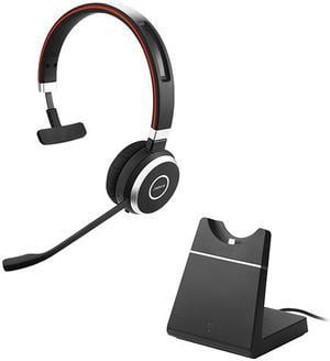 Jabra Evolve 65 UC Wireless Headset, Mono - Includes Link 370 USB Adapter – Bluetooth Headset with Industry-Leading Wireless Performance, Passive Noise Cancellation, All Day Battery