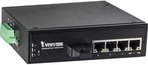 Vivotek AW-IHT-0502 Industrial Switch (4 FE PoE Ports & 1 FE SC Single-Mode 18.6 mi Port)