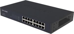 TP-Link 16-Port Gigabit Ethernet Unmanaged Switch | Plug and Play | Metal | Desktop/Rackmount | Fanless(TL-SG1016D)