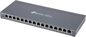 TP-Link 16 Port Gigabit Ethernet Network Switch, Desktop/ Wall-Mount, Fanless, Sturdy Metal w/ Shielded Ports, Traffic Optimization, Unmanaged, Limited Lifetime Protection (TL-SG116)