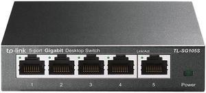 TP-Link TL-SG105S | 5 Port Gigabit Ethernet Switch | Desktop/Wall-Mount | Plug & Play | Fanless | Sturdy Metal | Limited Lifetime Protection | 802.1p/DSCP QoS & IGMP Snooping | Compact Design