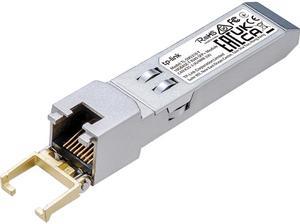 TPLink TLSM5310T  10GBaseT RJ45 SFP Module  10G Copper SFP Transceiver  SFP to Ethernet  Plug and Play  Hot Pluggable  Up to 30m distance  Durable Metal Casing  Versatile Compatibility