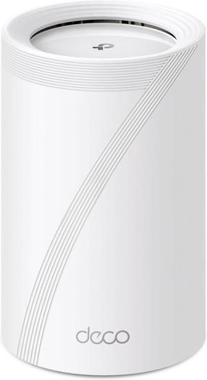 TP-Link Tri-Band WiFi 7 BE10000 Whole Home Mesh System (Deco BE63) | 6-Stream 10 Gbps | 4 × 2.5G Ports Wired Backhaul, 4× Smart Internal Antennas | VPN, AI-Roaming, MU-MIMO, HomeShield (1-Pack)