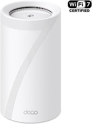 TP-Link Tri-Band WiFi 7 BE22000 Whole Home Mesh System (Deco BE85) | 12-Stream 22 Gbps | 2x10G + 2x2.5G Ports Wired Backhaul, 8xHigh-Gain Antennas | VPN, AI-Roaming, 4x4 MU-MIMO, HomeShield (1-Pack)