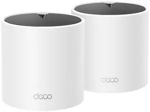 TP-Link Dual-Band AX1500 WiFi 6 Mesh Wi-Fi System (Deco X15) | Replaces Routers and Extenders | Covers up to 3,900 sq.ft. | 2 Gigabit ports per unit, supports Ethernet Backhaul | 2024 Release (2-Pack)