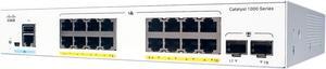 Cisco Catalyst 100016P2GL Network Switch 16 Gigabit Ethernet PoE Ports 120W PoE Budget 2 1G SFP Uplink Ports Fanless Operation Enhanced Limited C100016P2GL