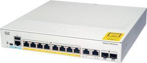Cisco Catalyst 1000-8FP-E-2G-L Network Switch, 8 Gigabit Ethernet PoE+ Ports, 120W PoE Budget, 2 1G SFP/RJ-45 Combo Ports, Fanless Operation, Enhanced Limited (C1000-8FP-E-2G-L)