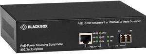 Black Box LPS500A-MM-LC-R3 LPS500 Series Gigabit Ethernet (1000-Mbps) PoE Media Converter