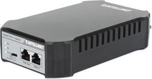Intellinet Gigabit PoE++ Injector, One 95 W Port, IEEE 802.3bt (4PPoE) Compliant, Plastic Housing, Wall-mount Option