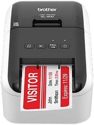 Brother QL-800 2.4" High-speed, Professional Direct Thermal Label Printer, USB, Auto Cutter - White/Black