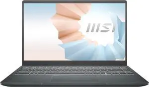 MSI Laptop Modern 14 Intel Core i5 11th Gen 1155G7 (2.50GHz) 8GB Memory 512 GB NVMe SSD Intel Iris Xe Graphics 14.0" Windows 10 Home 64-bit Modern 14 B11MOU-496