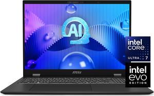 MSI Prestige 16 AI EVO 16" QHD+ Ultra Thin Professional Laptop Intel® Core™ Ultra 7-155H ARC Graphics 32GB LPDDR5 1TB NVMe SSD Win 11 Home 1 year Warranty