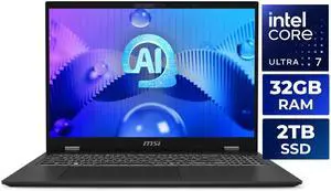 MSI Prestige 16 AI Evo 16.0" Laptop Ultra 7 155H 32GB RAM 2 TB PCIe SSD Windows 11 Pro (B1MG-020US)