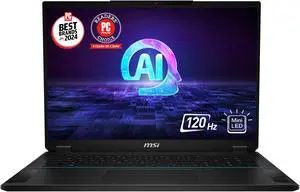 MSI Stealth - 18" GeForce RTX 4080 Laptop GPU - Intel Core Ultra 9 185H - 32GB Memory - 1 TB NVMe SSD - Wi-Fi 7 Windows 11 Home Gaming Laptop - 120 Hz Mini LED (Stealth 18 AI Studio A1VHG )