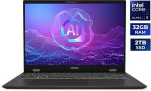 MSI Prestige 16" Copilot+ PC Intel Ultra 9 288V Laptop 32GB Memory 2 TB NVMe SSD Windows 11 Home Prestige 16 AI+ Evo B2VMG-071US (TAA)