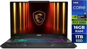 MSI Cyborg 17 - 17.3" GeForce RTX 5060 Laptop GPU - Intel Core 9 270H(2.70-5.80 GHz) - 16GB Memory - 1TB NVMe SSD Gen4x4 SSD - Windows 11 Home Gaming Laptop - 144 Hz IPS (Cyborg 17 B2RWFKG-067US )