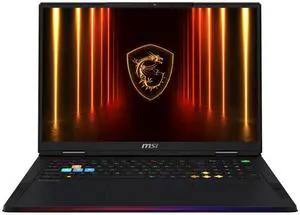MSI Raider 18 HX AI Gaming Laptop Intel Core Ultra 9 285HX NVIDIA GeForce RTX 5080 64GB Memory 2TB NVMe SSD + 2TB NVMe SSD SSD 18.0" UHD+ Windows 11 Home (A2XWIG-014US)