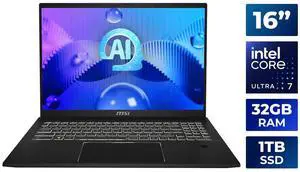 MSI Summit E16 AI Evo 16" QHD+ 165Hz Touchscreen Laptop with Pen, Intel Core Ultra 7 155H, Intel Arc Graphics, 32GB DDR5, 1TB SSD, Windows 11 Home (A1MTG-021CA) MSI Summit E16 AI Evo 16" QHD+ 165Hz Touchscreen Laptop with Pen, Intel Core Ultra 7 155H, Intel Arc Graphics, 32GB DDR5, 1TB SSD, Windows 11 Home (A1MTG-021CA)