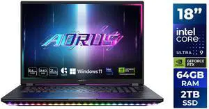 GIGABYTE AORUS MASTER 18 Gaming Laptop - 240Hz 2560x1600 Mini-LED - NVIDIA GeForce RTX 5090 - Intel Core Ultra 9 275HX - 2TB SSD with 64GB DDR5 RAM - Windows 11 Home AD GIGABYTE AORUS MASTER 18 Gaming Laptop - 240Hz 2560x1600 Mini-LED - NVIDIA GeForce RTX 5090 - Intel Core Ultra 9 275HX - 2TB SSD with 64GB DDR5 RAM - Windows 11 Home AD