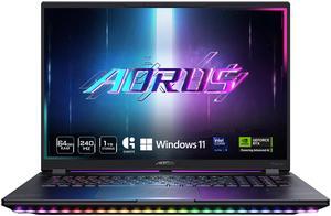 GIGABYTE - 18" GeForce RTX 5080 Laptop GPU - Intel Core Ultra 9 275HX - 32GB Memory - 2 TB SSD - Windows 11 Home Advanced Gaming Laptop - 240 Hz Mini LED (AORUS MASTER 18 BYHC5USD65SH )