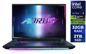 GIGABYTE AORUS MASTER 16 Gaming Laptop - 240Hz 2560x1600 OLED - NVIDIA GeForce RTX 5090 - Intel Core Ultra 9 275HX - 2TB SSD with 32GB DDR5 RAM - Windows 11 Home AD