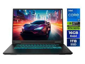 GIGABYTE GAMING A16 Gaming Laptop - 165Hz 1920x1200 WUXGA - NVIDIA GeForce RTX 5070 - Intel i7-13620H - 1TB SSD with 16GB DDR5 RAM - Windows 11 Home AD