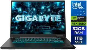 GIGABYTE - GAMING A16 PRO Gaming Laptop - 165Hz 2560x1600 WQXGA - NVIDIA GeForce RTX 5080 - Intel Core 7 240H - 1TB SSD with 32GB LPDDR5X RAM - Windows 11 Home (GAMING A16 PRO DYHG5USCC4SH) GIGABYTE - GAMING A16 PRO Gaming Laptop - 165Hz 2560x1600 WQXGA - NVIDIA GeForce RTX 5080 - Intel Core 7 240H - 1TB SSD with 32GB LPDDR5X RAM - Windows 11 Home (GAMING A16 PRO DYHG5USCC4SH)