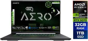 GIGABYTE - AERO X16 - Copilot+ PC - 16.0" WQXGA 165 Hz - AMD Ryzen Al 9 465 - GeForce RTX 5070 Laptop GPU - 32GB Memory DDR5 5600 - 1 TB PCIe NVMe SSD - Windows 11 Home (AERO X16 4PHN4USC64AH) GIGABYTE - AERO X16 - Copilot+ PC - 16.0" WQXGA 165 Hz - AMD Ryzen Al 9 465 - GeForce RTX 5070 Laptop GPU - 32GB Memory DDR5 5600 - 1 TB PCIe NVMe SSD - Windows 11 Home (AERO X16 4PHN4USC64AH)