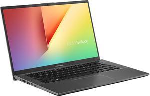 ASUS VivoBook 14 Laptop, 14" FHD, AMD Ryzen 7-3700U, AMD Radeon RX Vega 10 Graphics, 8 GB DDR4 RAM, 512 GB PCIe SSD, Backlit KB, Fingerprint, Windows 10 Home, Slate Grey, F412DA-NH77