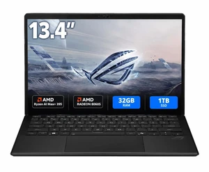 ASUS ROG FLOW - 13.4" WQXGA 180 Hz - AMD Ryzen Al Max+ 395 - AMD Radeon 8060S Graphics - 32GB Memory LPDDR5x 8000 - 1TB SSD - Windows 11 Pro (GZ302E_200W ) ASUS ROG FLOW - 13.4" WQXGA 180 Hz - AMD Ryzen Al Max+ 395 - AMD Radeon 8060S Graphics - 32GB Memory LPDDR5x 8000 - 1TB SSD - Windows 11 Pro (GZ302E_200W )