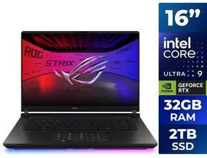 ASUS ROG Strix Scar- 16" GeForce RTX 5090 Laptop GPU - Intel Core Ultra 9 275HX - 32GB Memory - 2 TB PCIe SSD - Wi-Fi 7 Windows 11 Pro GAMING LAPTOP - 240 Hz (G635LX-XS97 ) ASUS ROG Strix Scar- 16" GeForce RTX 5090 Laptop GPU - Intel Core Ultra 9 275HX - 32GB Memory - 2 TB PCIe SSD - Wi-Fi 7 Windows 11 Pro GAMING LAPTOP - 240 Hz (G635LX-XS97 )