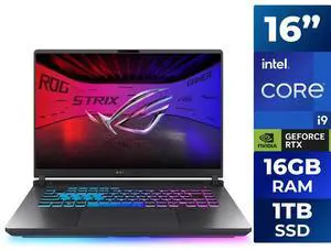 ASUS ROG Strix G16 - 16" FHD+ 165 Hz - Intel Core i9-14900HX - GeForce RTX 5060 Laptop GPU - 16GB Memory DDR5 5600 - 1TB NVMe SSD - Windows 11 Home (90NR0LB1-M000N0 ) ASUS ROG Strix G16 - 16" FHD+ 165 Hz - Intel Core i9-14900HX - GeForce RTX 5060 Laptop GPU - 16GB Memory DDR5 5600 - 1TB NVMe SSD - Windows 11 Home (90NR0LB1-M000N0 )