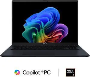 Asus VivoBook 16" Copilot+ PC Laptop AMD Ryzen AI 7 350 16GB DDR5 Memory 512GB PCIE SSD 16.0" Windows 11 Home