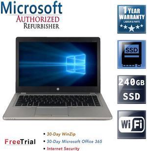 HP Laptop EliteBook Folio Intel Core i7-4600U 8GB Memory 240 GB SSD Intel HD Graphics 4400 14.0" Non-Touch Screen Windows 10 Pro 64-bit 9480M