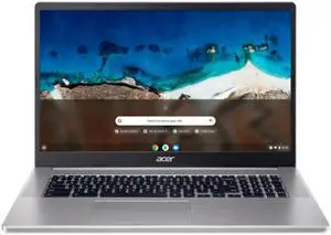 NX.AQ2AA.002 Acer CB317-1H CB317-1H-C3F2 17.3" Chromebook - Full HD - 1920 x 1080 - Intel Celeron N4500 Dual-core (2 Core) 1.10 GHz - 4 GB RAM - 64 GB Flash Memory - Sparkly Silver