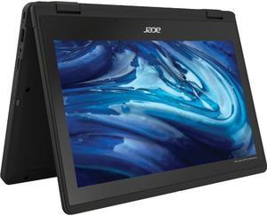 Acer TravelMate B3 Spin 11 TMB311R-33-P1GS 11.6" Touchscreen Convertible  Notebook - Intel N200 Quad-core 1 GHz - 8 GB RAM - 128 GB SSD - Windows 11 Pro - Intel UHD Graphics - Black  NX.VZ0AA.005