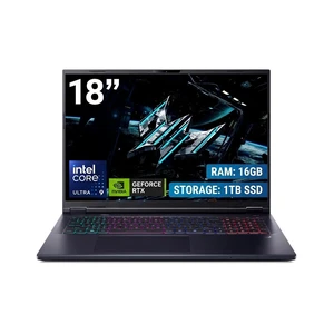 Acer Predator Helios Neo 18 AI - 18.0" Intel Core Ultra 9 275HX - GeForce RTX 5070 Ti Laptop GPU - 2.10 GHz - 16GB Memory - 1 TB PCIe SSD - Windows 11 Home Gaming Laptop - 240 Hz IPS (PHN18-72-92Y3 ) Acer Predator Helios Neo 18 AI - 18.0" Intel Core Ultra 9 275HX - GeForce RTX 5070 Ti Laptop GPU - 2.10 GHz - 16GB Memory - 1 TB PCIe SSD - Windows 11 Home Gaming Laptop - 240 Hz IPS (PHN18-72-92Y3 )