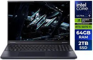 Acer Predator Helios Neo 16 AI - 16.0" GeForce RTX 5070 Ti Laptop GPU - 2.10 GHz - Intel Core Ultra 9 275HX 64GB Memory - 2 TB PCIe SSD - Windows 11 Home Gaming Laptop - 240 Hz IPS (PHN16-73-95NT ) Acer Predator Helios Neo 16 AI - 16.0" GeForce RTX 5070 Ti Laptop GPU - 2.10 GHz - Intel Core Ultra 9 275HX 64GB Memory - 2 TB PCIe SSD - Windows 11 Home Gaming Laptop - 240 Hz IPS (PHN16-73-95NT )