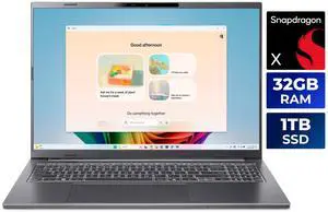 Acer Aspire 16 AI Qualcomm Snapdragon X X1-26-100 - 16GB RAM - 512GB SSD (A16-11M-X3EW)