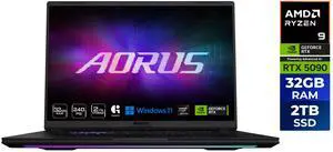AORUS Master Gaming Laptop - 16" WQXGA 240 Hz - - GeForce RTX 5090 Laptop GPU - AMD Ryzen 9 9955HX3D - 32GB DDR5 RAM - 2TB SSD - Windows 11 Home AD (MASTER 16 6ZJM6USE65SH ) AORUS Master Gaming Laptop - 16" WQXGA 240 Hz - - GeForce RTX 5090 Laptop GPU - AMD Ryzen 9 9955HX3D - 32GB DDR5 RAM - 2TB SSD - Windows 11 Home AD (MASTER 16 6ZJM6USE65SH )
