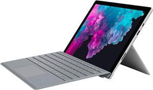 Microsoft Surface Pro 6 (LJK-00001) with Keyboard Intel Core i5 8th Gen 8250U (1.60 GHz) 8 GB Memory 128 GB SSD 12.3" Touchscreen 2736 x 1824 Detachable 2-in-1 Laptop Windows 10 Home 64-Bit