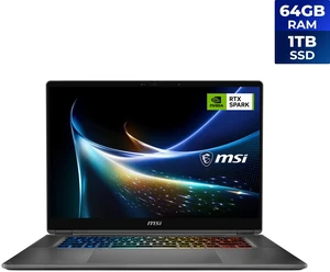 MSI Prestige N16 Flip AI+ 16" 2.8K UHD+ OLED Touch Ultra Thin 2-in-1 Laptop NVIDIA RTX Spark N1X with 6144-core GPU and 20-core CPU, 64 GB unified memory LPDDR5X 1TB NVMe SSD Win 11 PRO MSI Prestige N16 Flip AI+ 16" 2.8K UHD+ OLED Touch Ultra Thin 2-in-1 Laptop NVIDIA RTX Spark N1X with 6144-core GPU and 20-core CPU, 64 GB unified memory LPDDR5X 1TB NVMe SSD Win 11 PRO