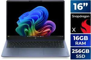 HP OmniBook 3 16.0" Qualcomm Snapdragon X X1-26-100 16GB DDR5 Memory LPDDR5x-8448 256GB NVMe SSD Windows 11 Home 16-bz0010ca HP OmniBook 3 16.0" Qualcomm Snapdragon X X1-26-100 16GB DDR5 Memory LPDDR5x-8448 256GB NVMe SSD Windows 11 Home 16-bz0010ca