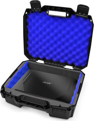 CASEMATIX - Hard Shell Case with Shock-Absorbing Foam Fits up to 15" Inch Laptop and Accessories