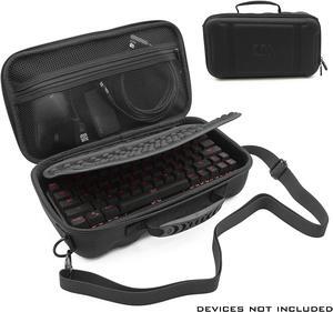 CASEMATIX - 60% Keyboard Case Compatible with Keys up to 11.5" - Travel Case with Shoulder Strap and Netted Accessory Storage
